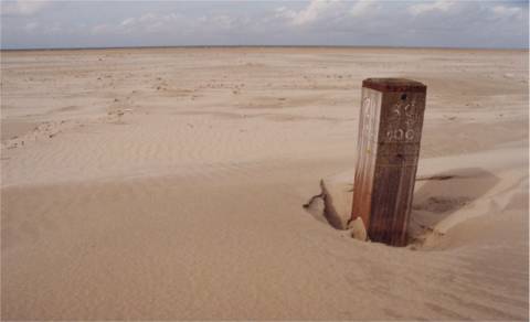 Vliehors, strandpaal